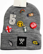 Berretto liscio grigio con spille personalizzabile Berna - Seipuntozerostore