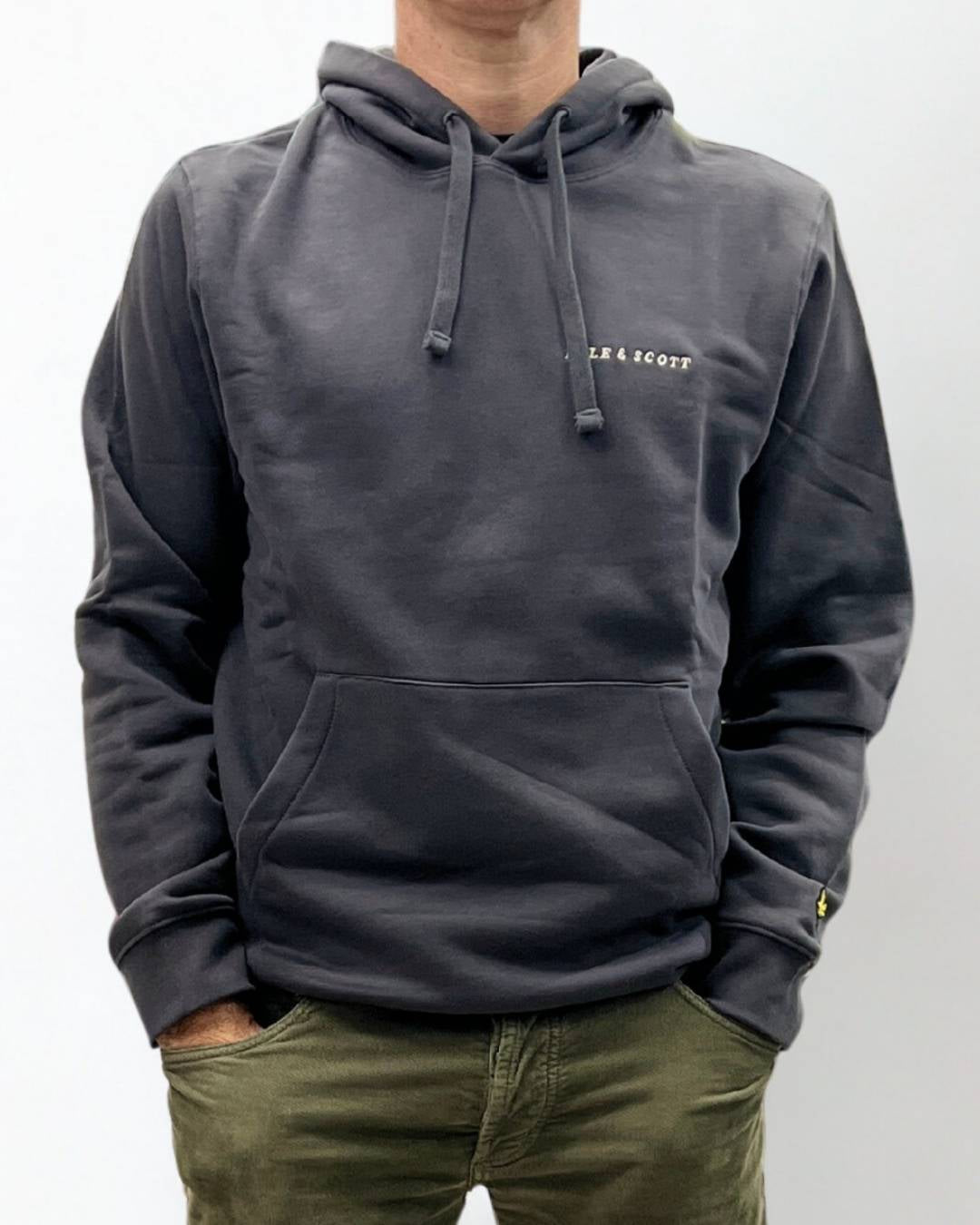 Felpa Embroidered Hoodie Grigio Lyle & Scott - Seipuntozerostore