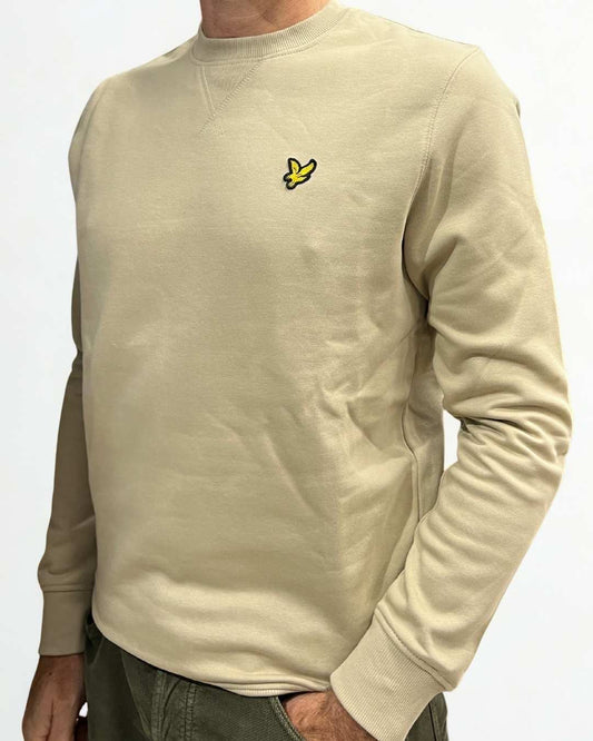 Felpa colore Grey Taupe Lyle & Scott Brushed Back Crew Neck Sweatshirt - Seipuntozerostore