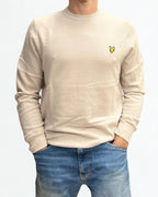 Maglione Cotton Merino Crew Neck Jumper Beige Cove Lyle & Scott - Seipuntozerostore