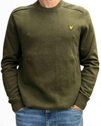 Maglione Cotone Shoulder Detail Crew Neck Oliva Lyle & Scott - Seipuntozerostore