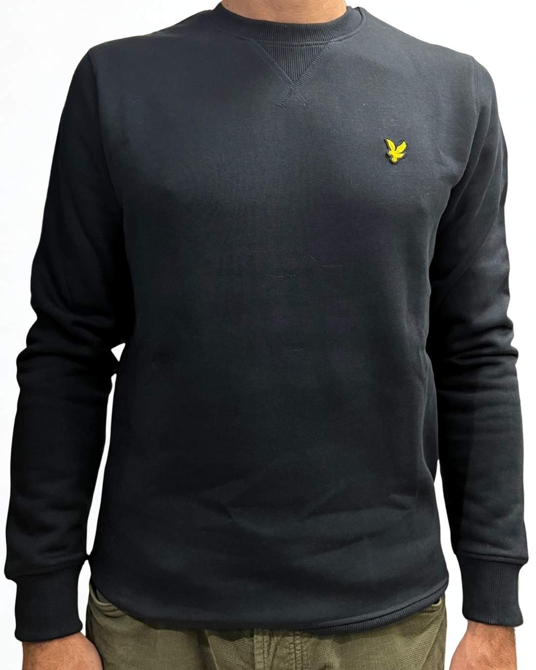 Felpa colore Blu Navy Lyle & Scott Brushed Back Crew Neck Sweatshirt - Seipuntozerostore