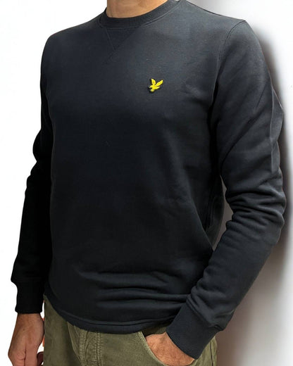 Felpa colore Blu Navy Lyle & Scott Brushed Back Crew Neck Sweatshirt - Seipuntozerostore