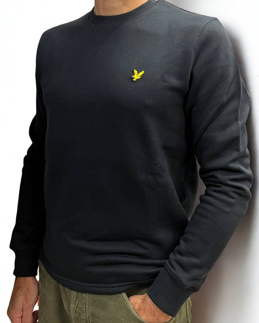 Felpa colore Blu Navy Lyle & Scott Brushed Back Crew Neck Sweatshirt - Seipuntozerostore