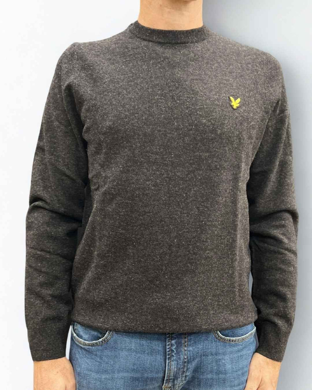 Maglione Lambswool Blend Crew Neck Jumper Nero Jet Black Marl Lyle & Scott - Seipuntozerostore