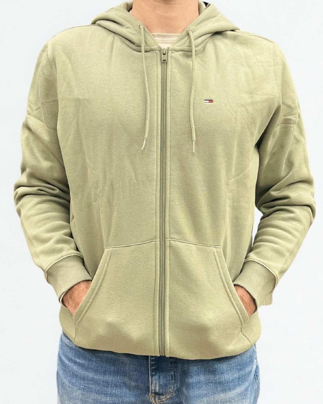Felpa con cappuccio e zip integrale Verde Tommy Jeans - Seipuntozerostore