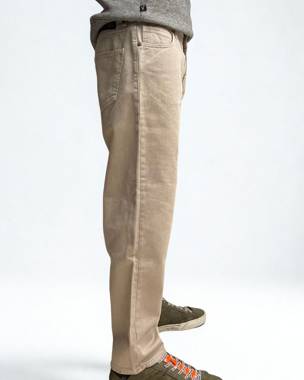 Jeans Loose Fit - Sabbia con salpa in tessuto V2 - Seipuntozerostore