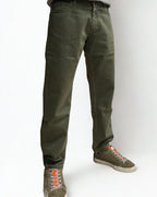 Jeans Loose Fit - Verde Militare con salpa in tessuto V2 - Seipuntozerostore