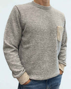 Felpa Girocollo Double Grigio Perla - Seipuntozerostore