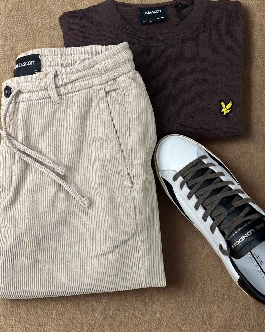 Pantalaccio Dylan Velvet Pants Ecru Lyle & Scott - Seipuntozerostore