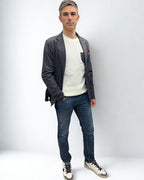 Giacca Monopetto Sartoriale Pied de Poule Blu e Bordeaux con interni e pochette in tessuto V2 - Seipuntozerostore