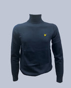 Maglione dolcevita Cotton Merino Blu Lyle & Scott - Seipuntozerostore