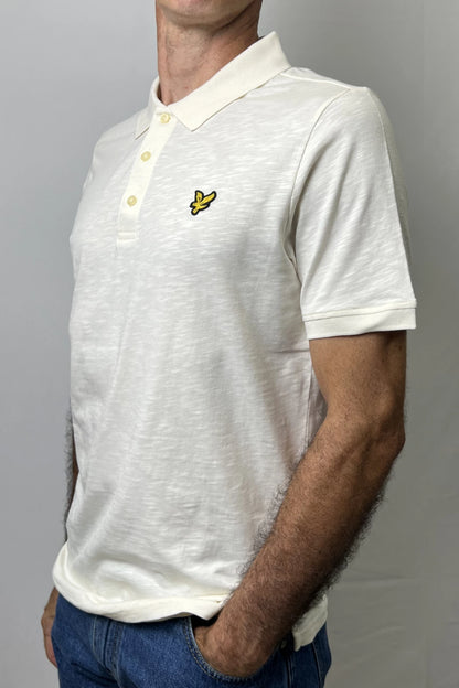 Polo in cotone Fine Slub crema Lyle & Scott - Seipuntozerostore