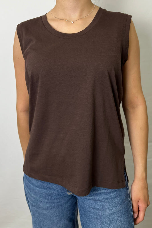 Canotta in cotone fiammato cacao Markup - Seipuntozerostore