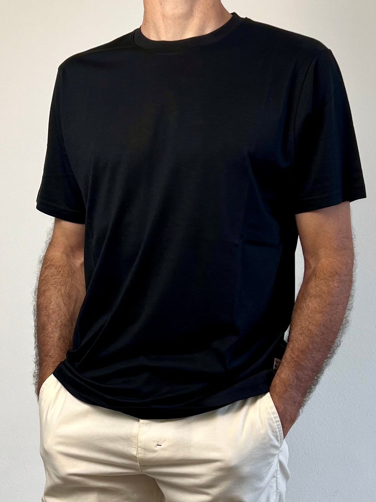 T-shirt cotone modal nero Berna