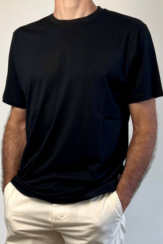 T-shirt cotone modal nero Berna - Seipuntozerostore