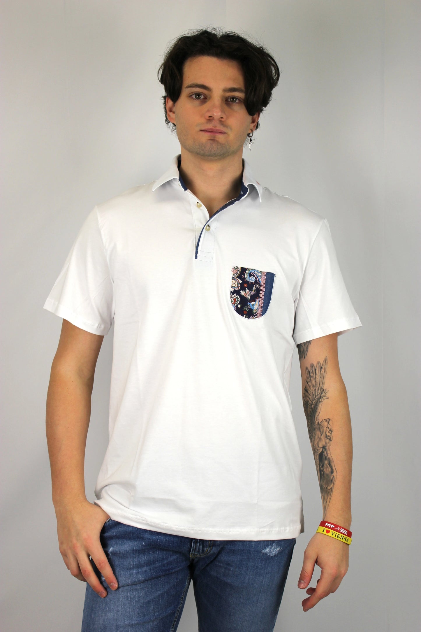 Polo con ricamo bianco V2 - Seipuntozerostore