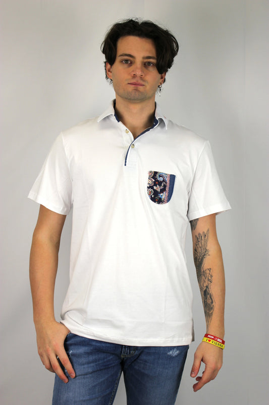 Polo con ricamo bianco V2 - Seipuntozerostore