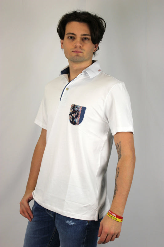Polo con ricamo bianco V2 - Seipuntozerostore
