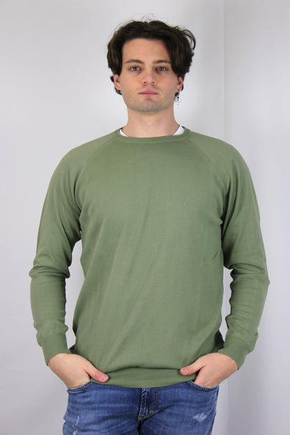 Maglione puro cotone pesto V2 - Seipuntozerostore