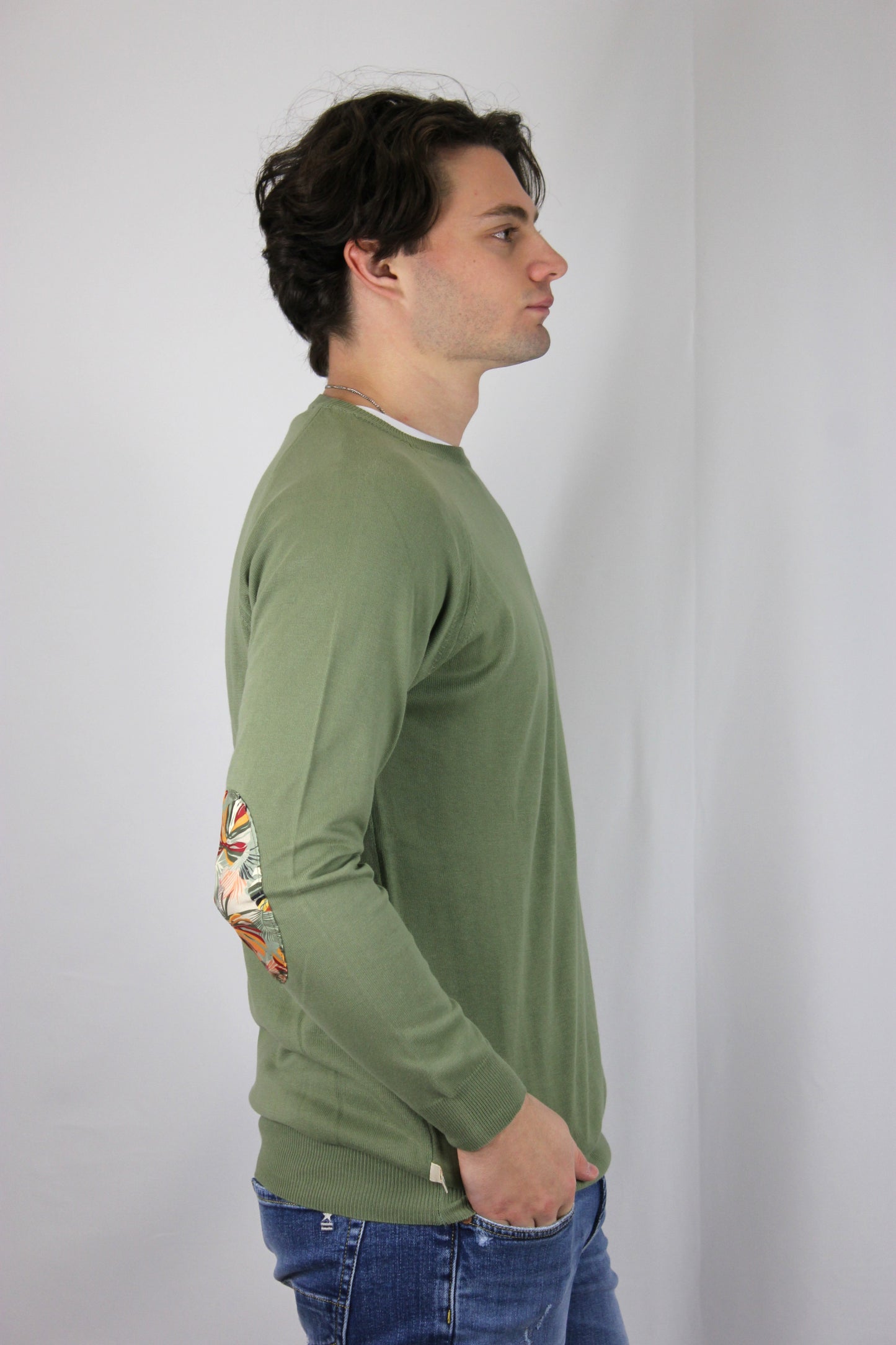 Maglione puro cotone pesto V2 - Seipuntozerostore