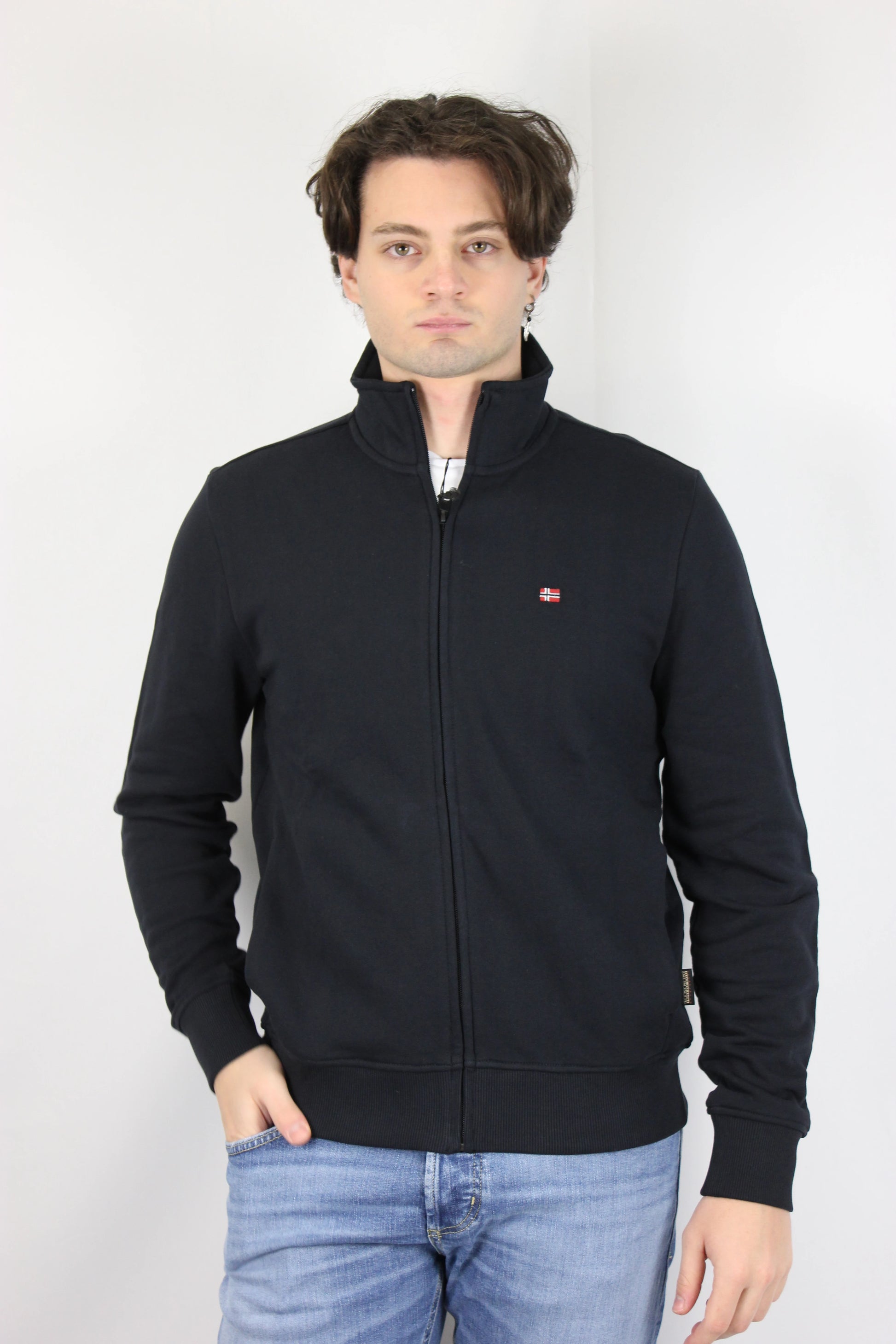 Felpa Balis con zip nera Napapijri - Seipuntozerostore