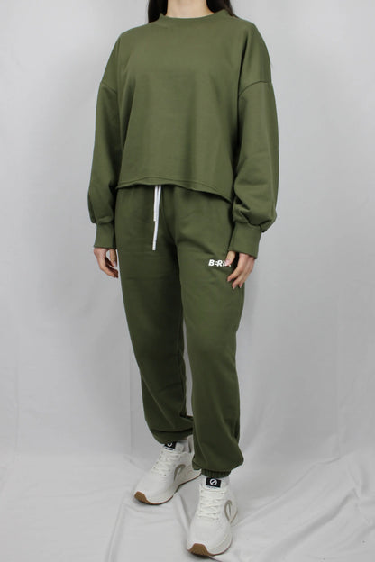 Pantalone con polsino muschio Berna - Seipuntozerostore