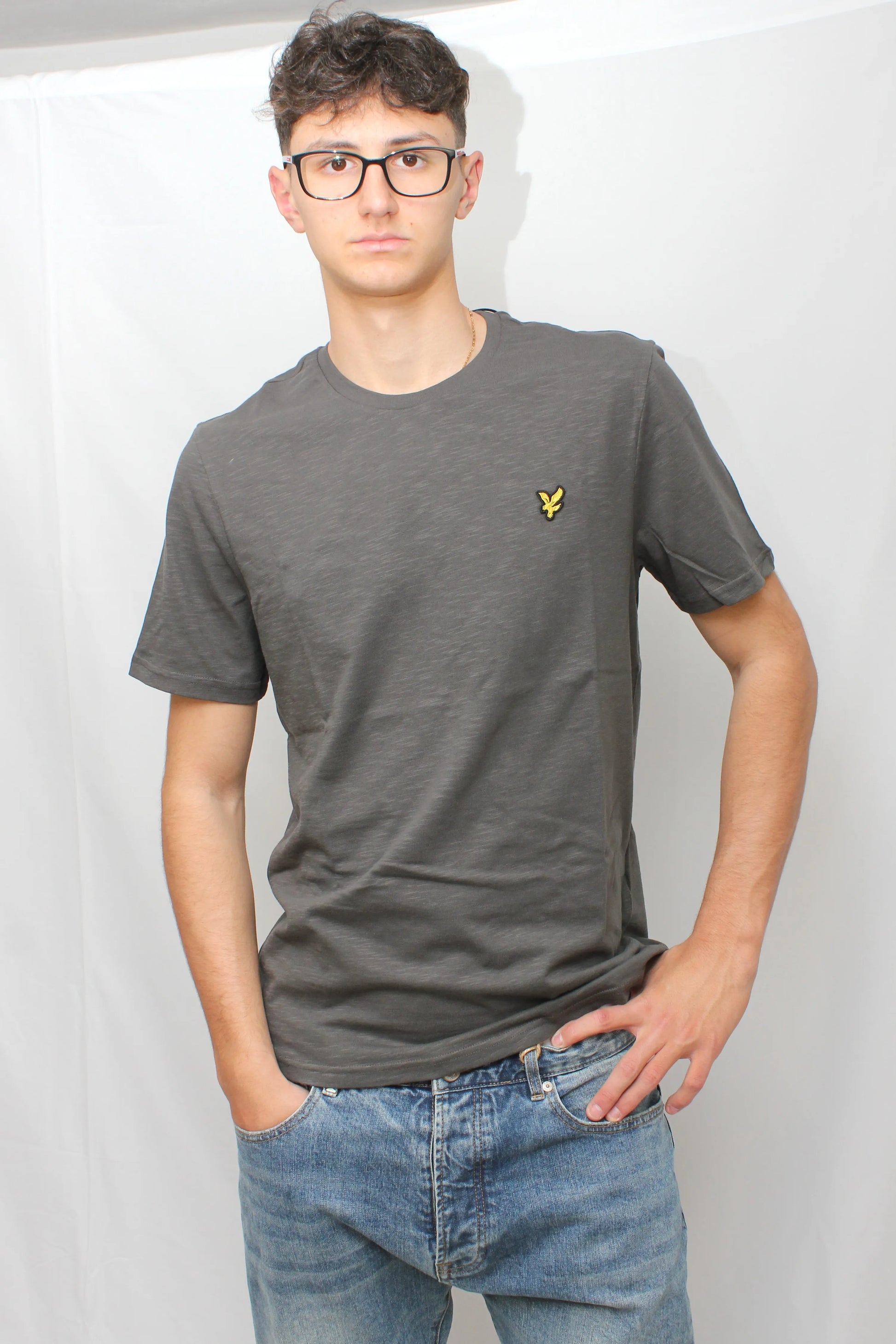 T-shirt in cotone Slub Fine gunmetal Lyle & Scott - Seipuntozerostore