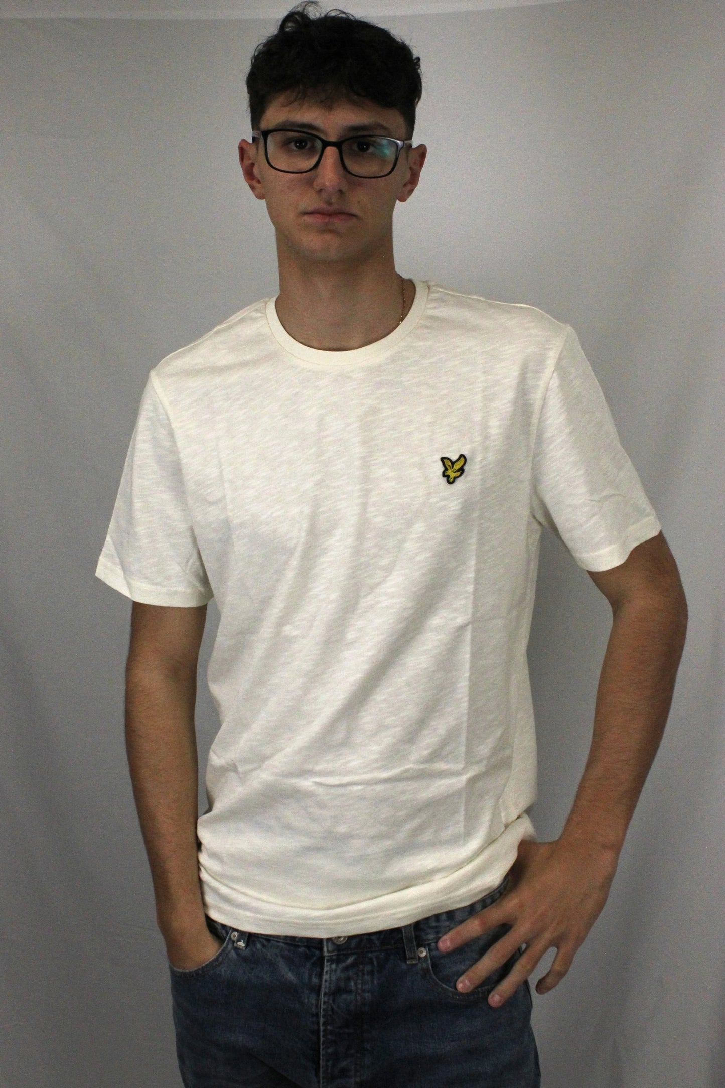 T-shirt in cotone Slub Fine crema Lyle & Scott - Seipuntozerostore