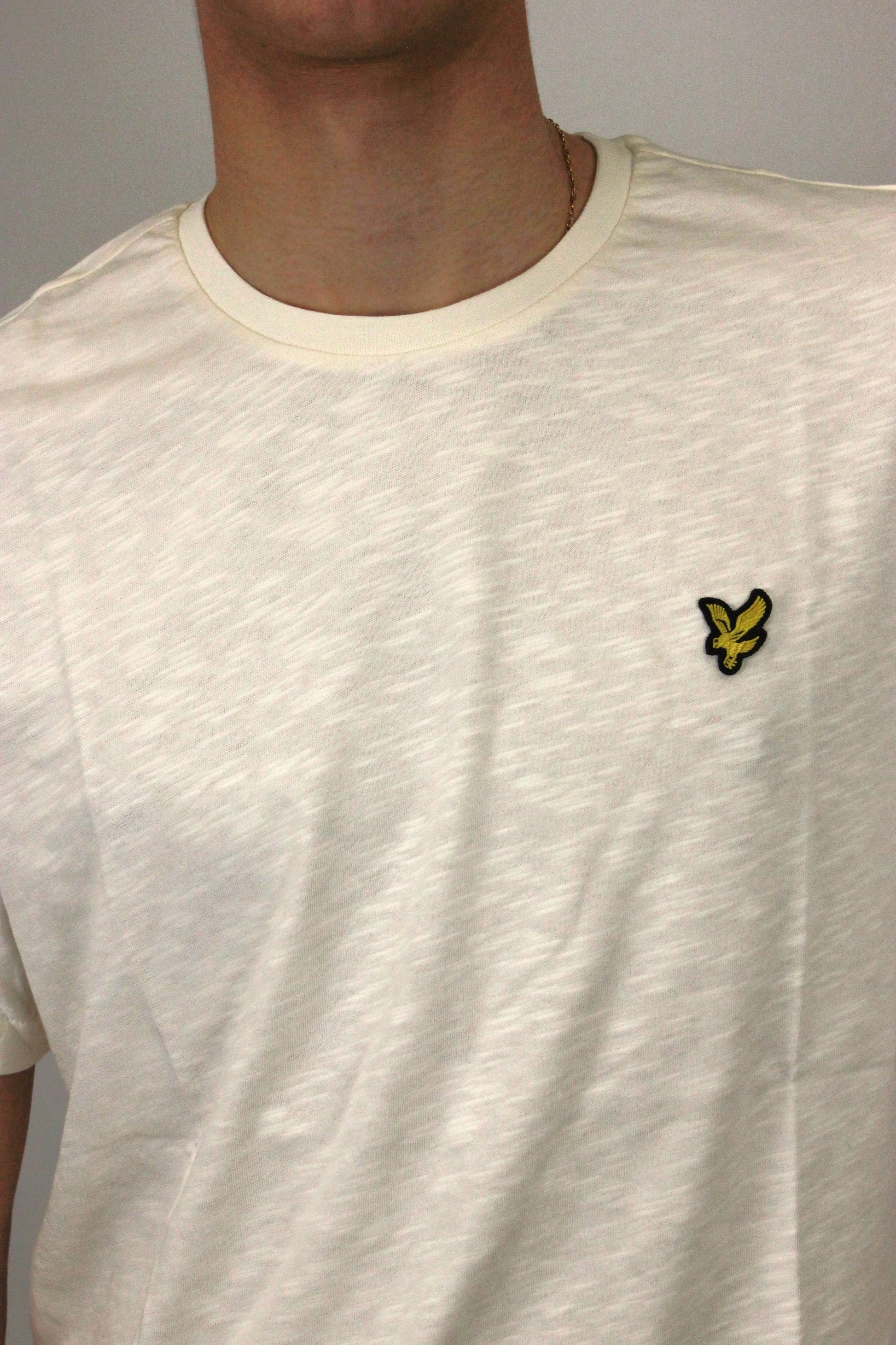 T-shirt in cotone Slub Fine crema Lyle & Scott - Seipuntozerostore