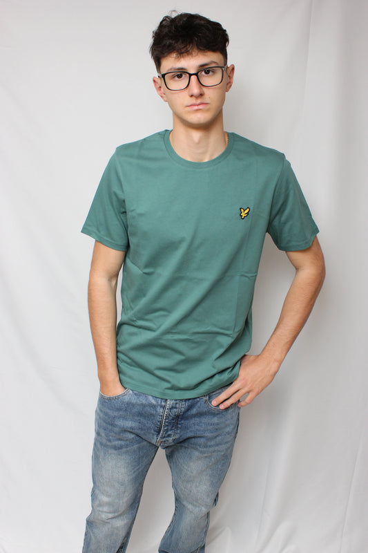 T-shirt girocollo in cotone Plain T-shirt Verde Everglade - Seipuntozerostore