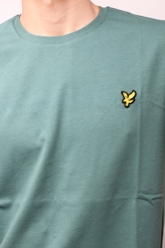 T-shirt girocollo in cotone Plain T-shirt Verde Everglade - Seipuntozerostore