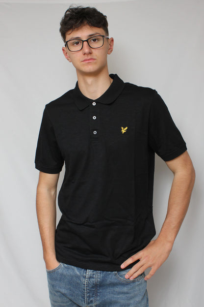 Polo in cotone Fine Slub Nero Lyle & Scott - Seipuntozerostore