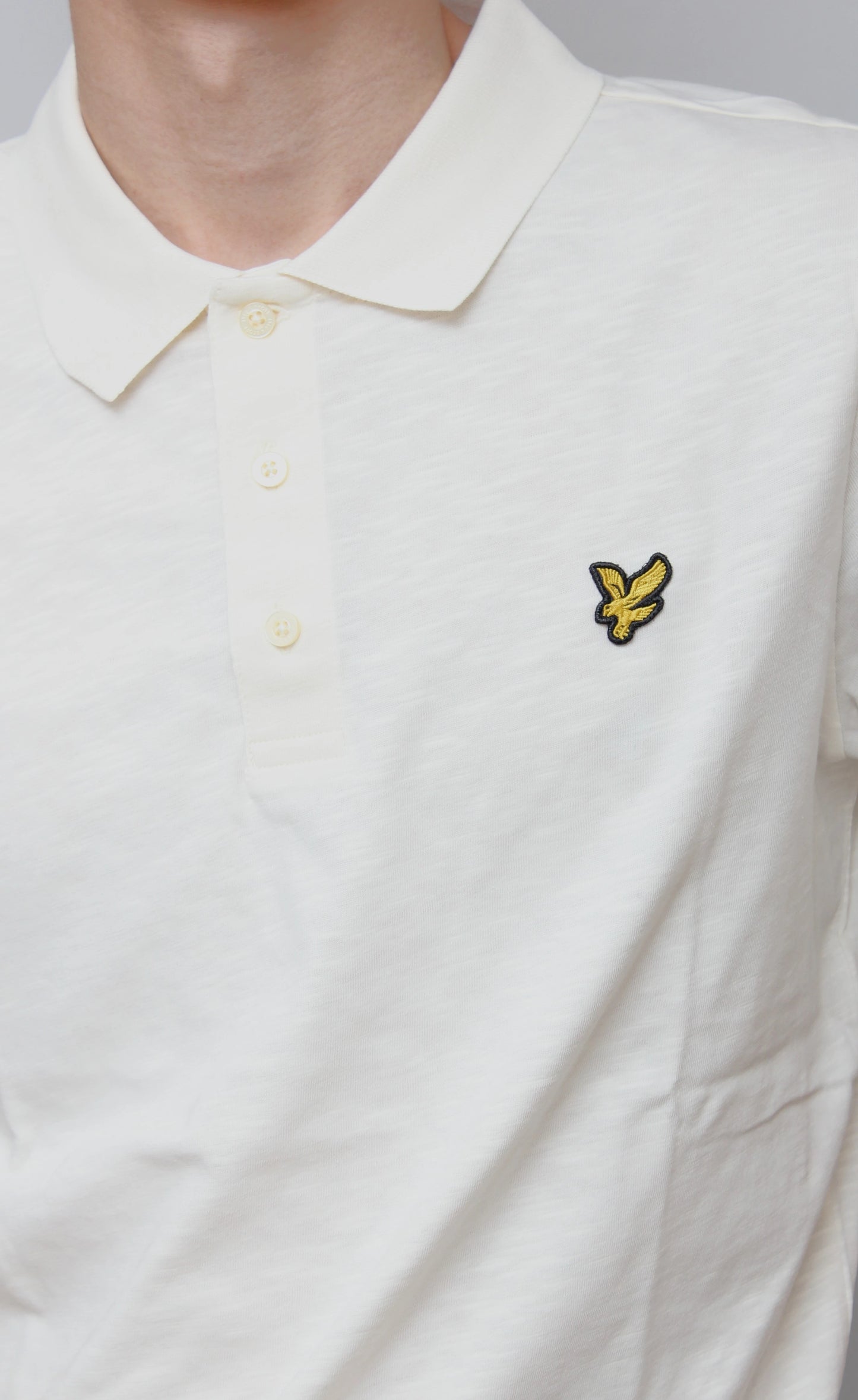 Polo in cotone Fine Slub crema Lyle & Scott - Seipuntozerostore