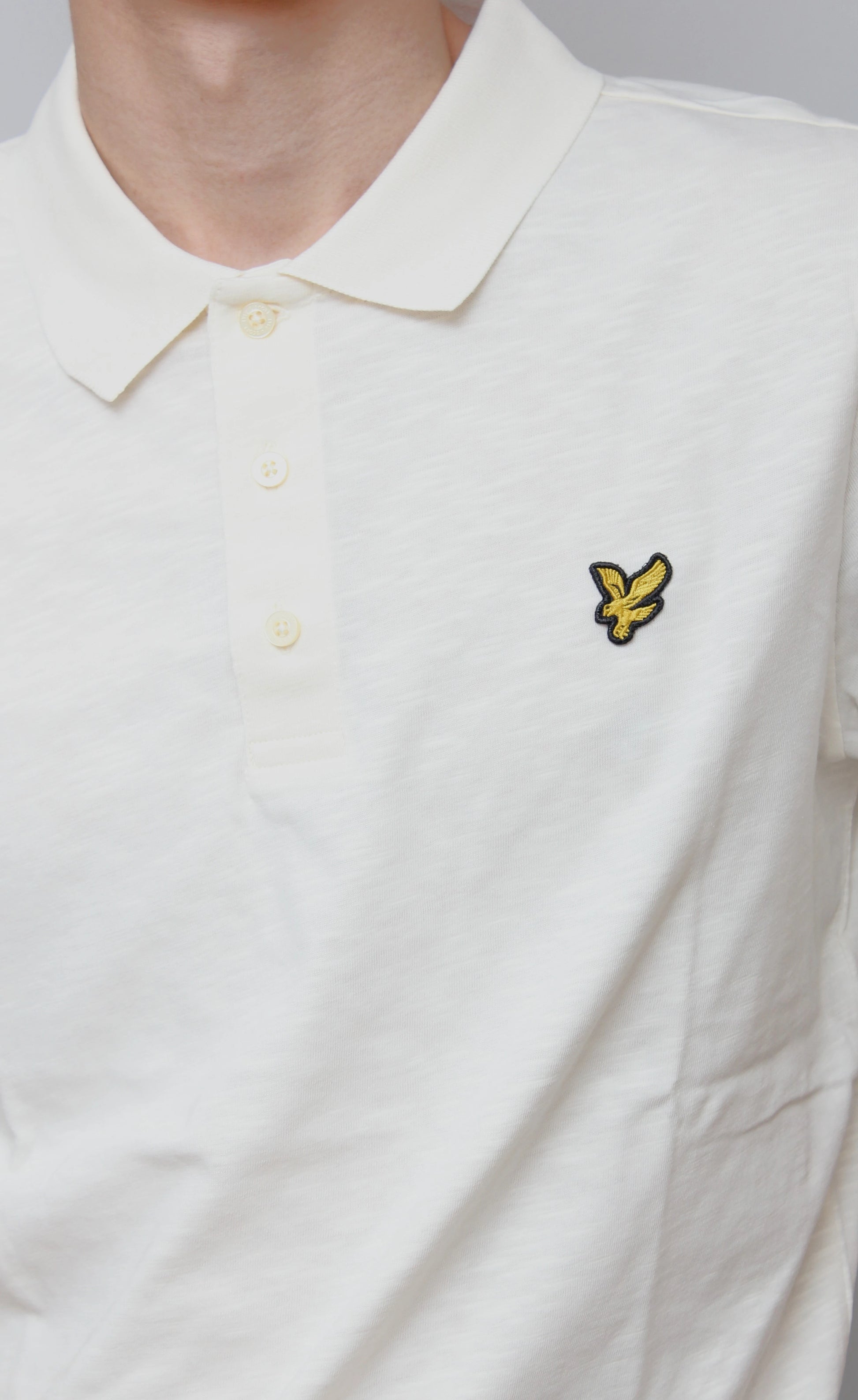 Polo in cotone Fine Slub crema Lyle & Scott - Seipuntozerostore