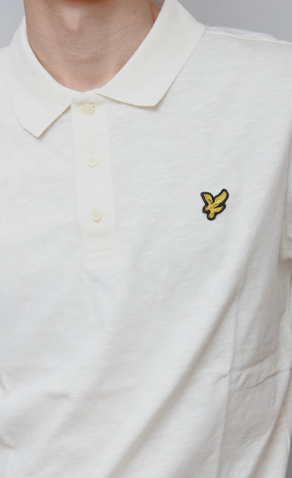 Polo in cotone Fine Slub crema Lyle & Scott - Seipuntozerostore