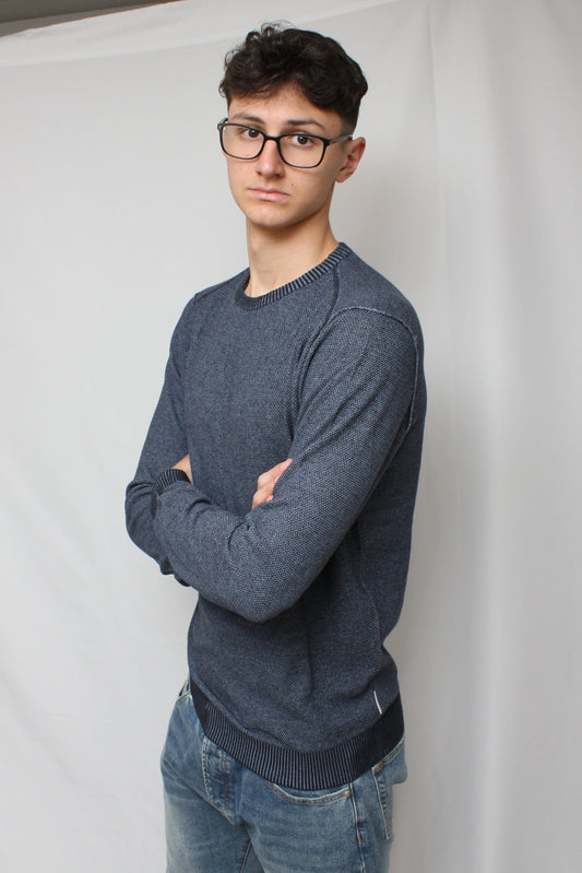 Maglia girocollo Vanisè blu Berna - Seipuntozerostore