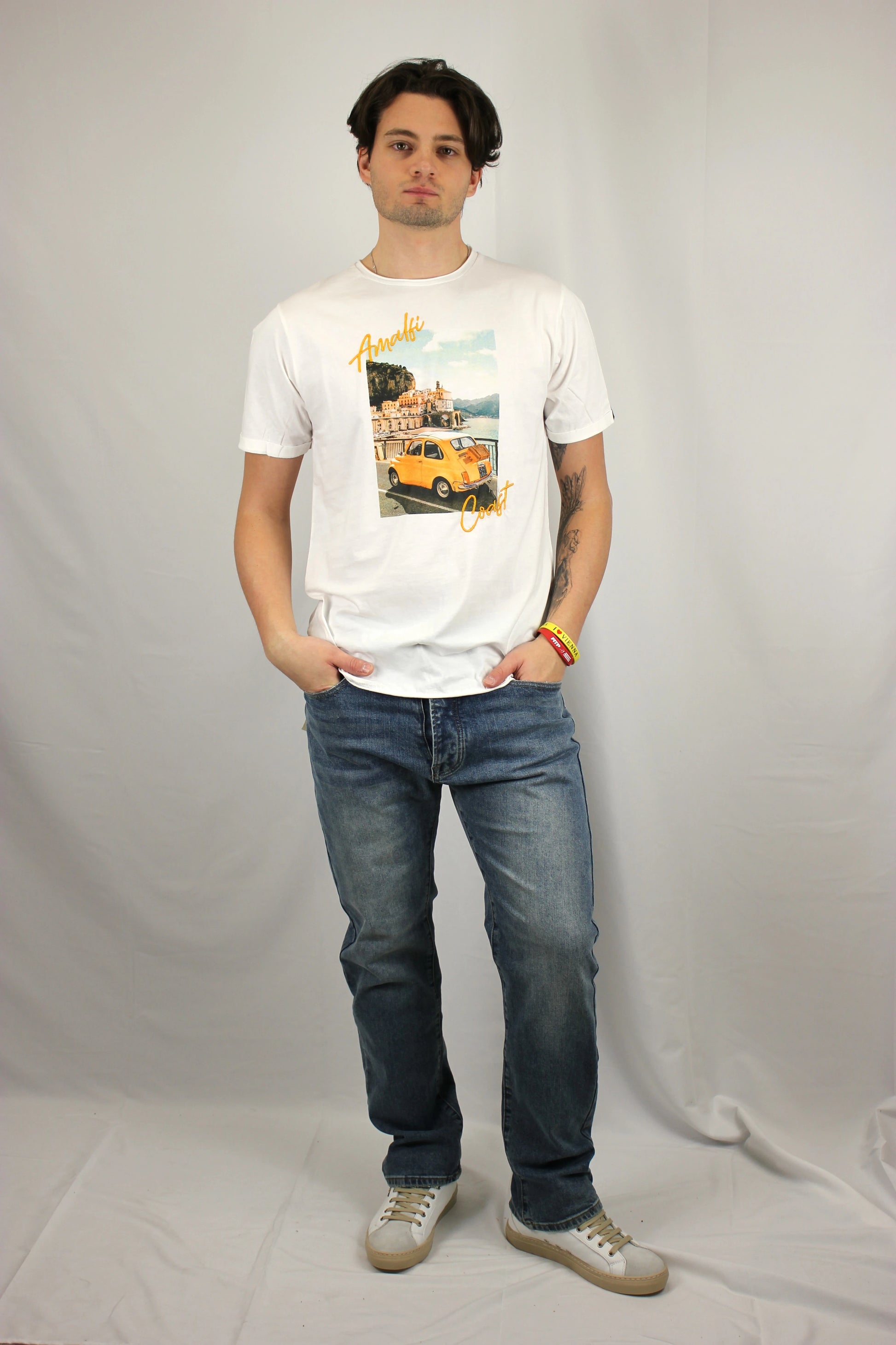 T-shirt con maxi stampa e ricamo Amalfi Berna - Seipuntozerostore