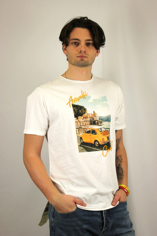 T-shirt con maxi stampa e ricamo Amalfi Berna - Seipuntozerostore