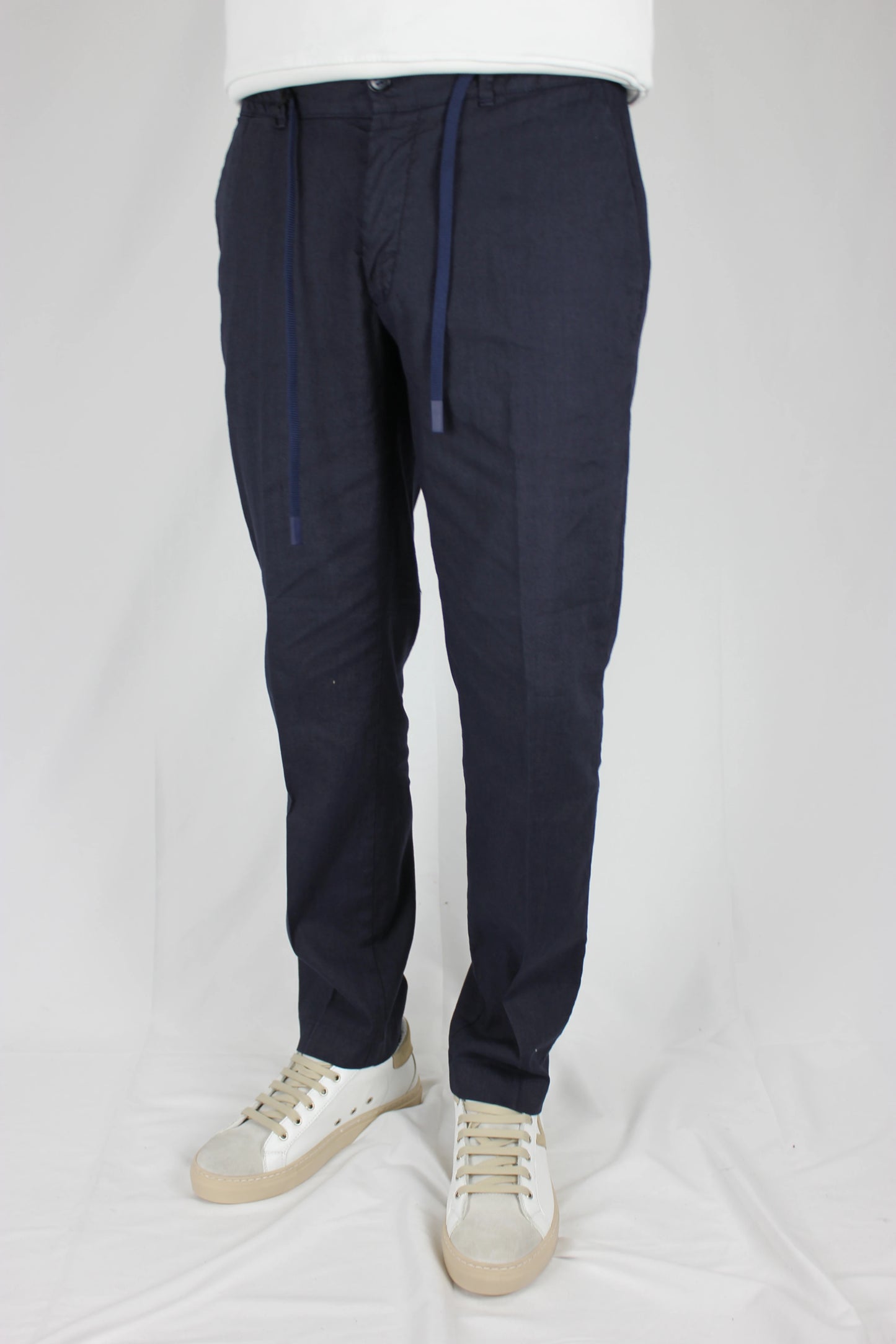 Pantalaccio sartoriale cotone lino blu Seipuntozerostore - Seipuntozerostore