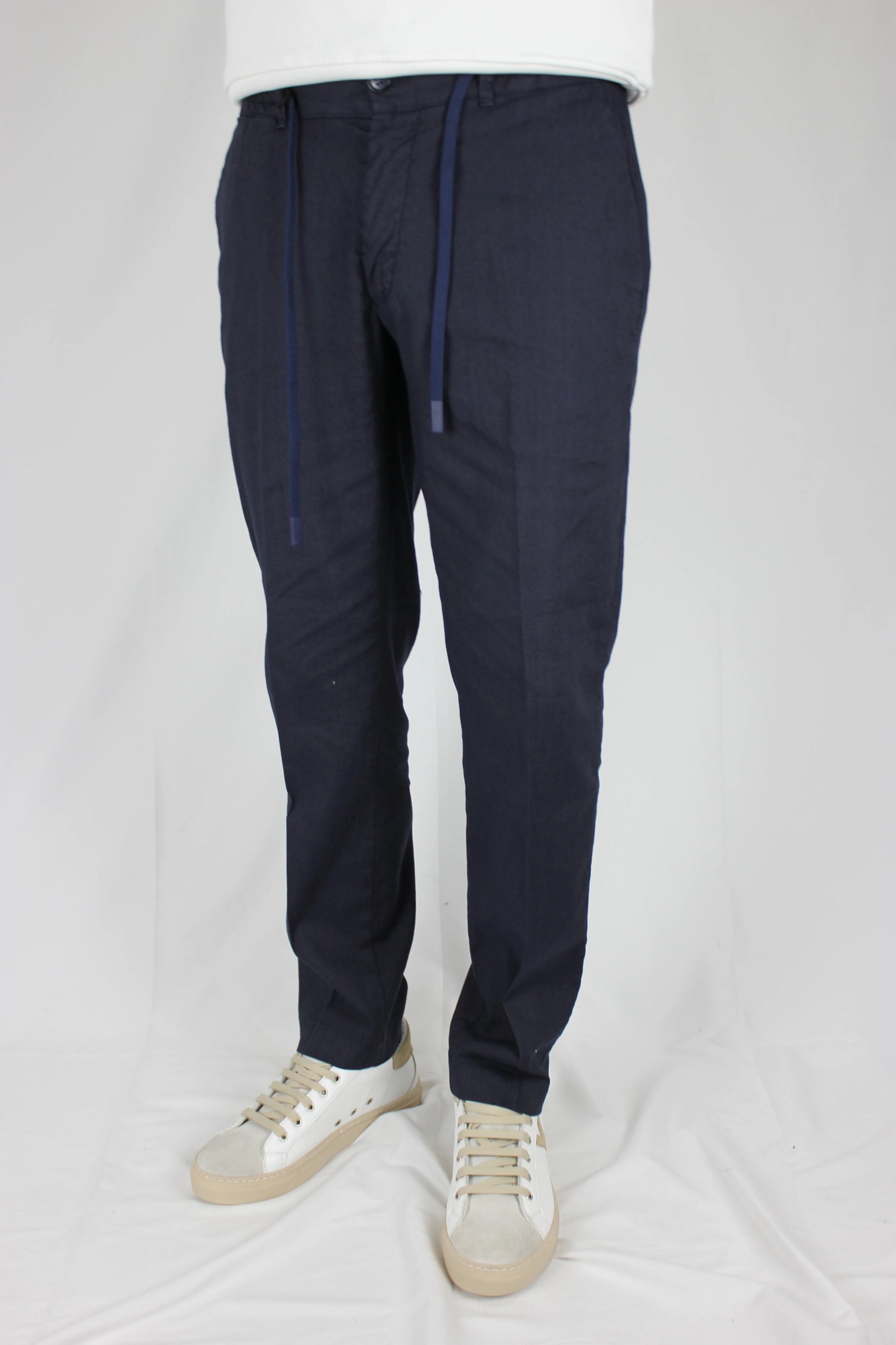 Pantalaccio sartoriale cotone lino blu Seipuntozerostore - Seipuntozerostore