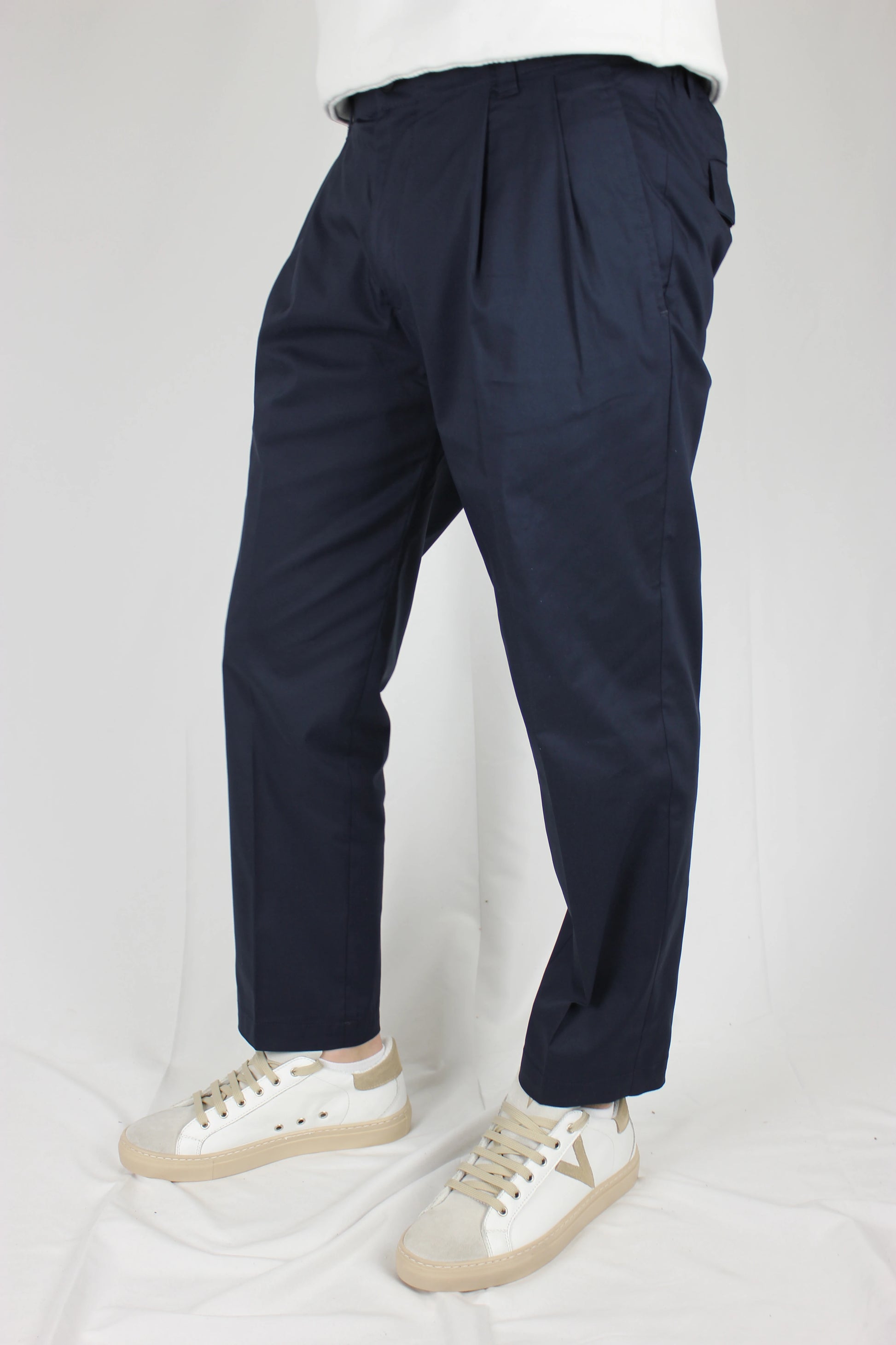Pantalone sartoriale con 2 pinces blu Seipuntozerostore - Seipuntozerostore