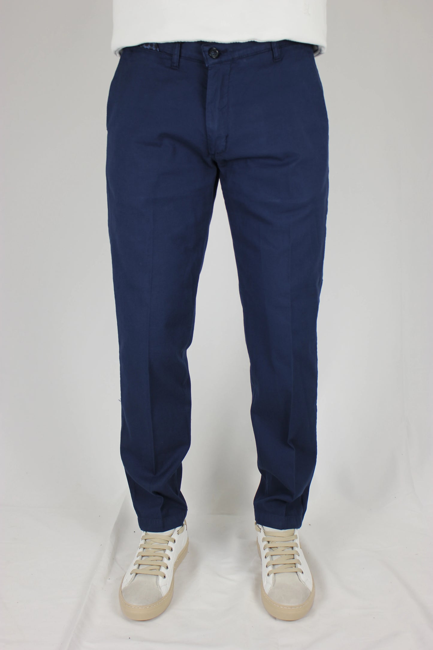 Pantalone cotone tinto in filo blu Seipuntozerostore - Seipuntozerostore