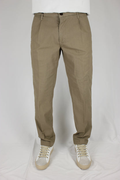 Pantalone pinces in cotone lino safari Seipuntozerostore - Seipuntozerostore