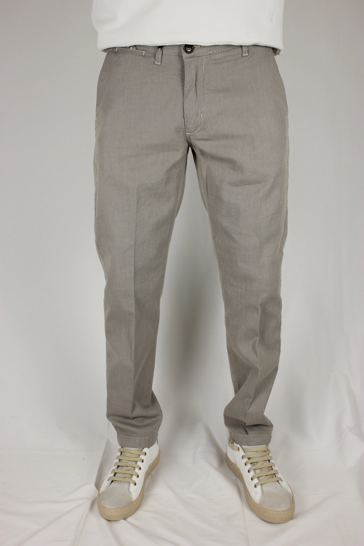 Pantalone cotone tinto in filo beige Seipuntozerostore - Seipuntozerostore