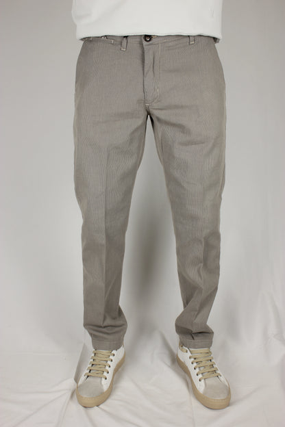 Pantalone cotone tinto in filo beige Seipuntozerostore - Seipuntozerostore