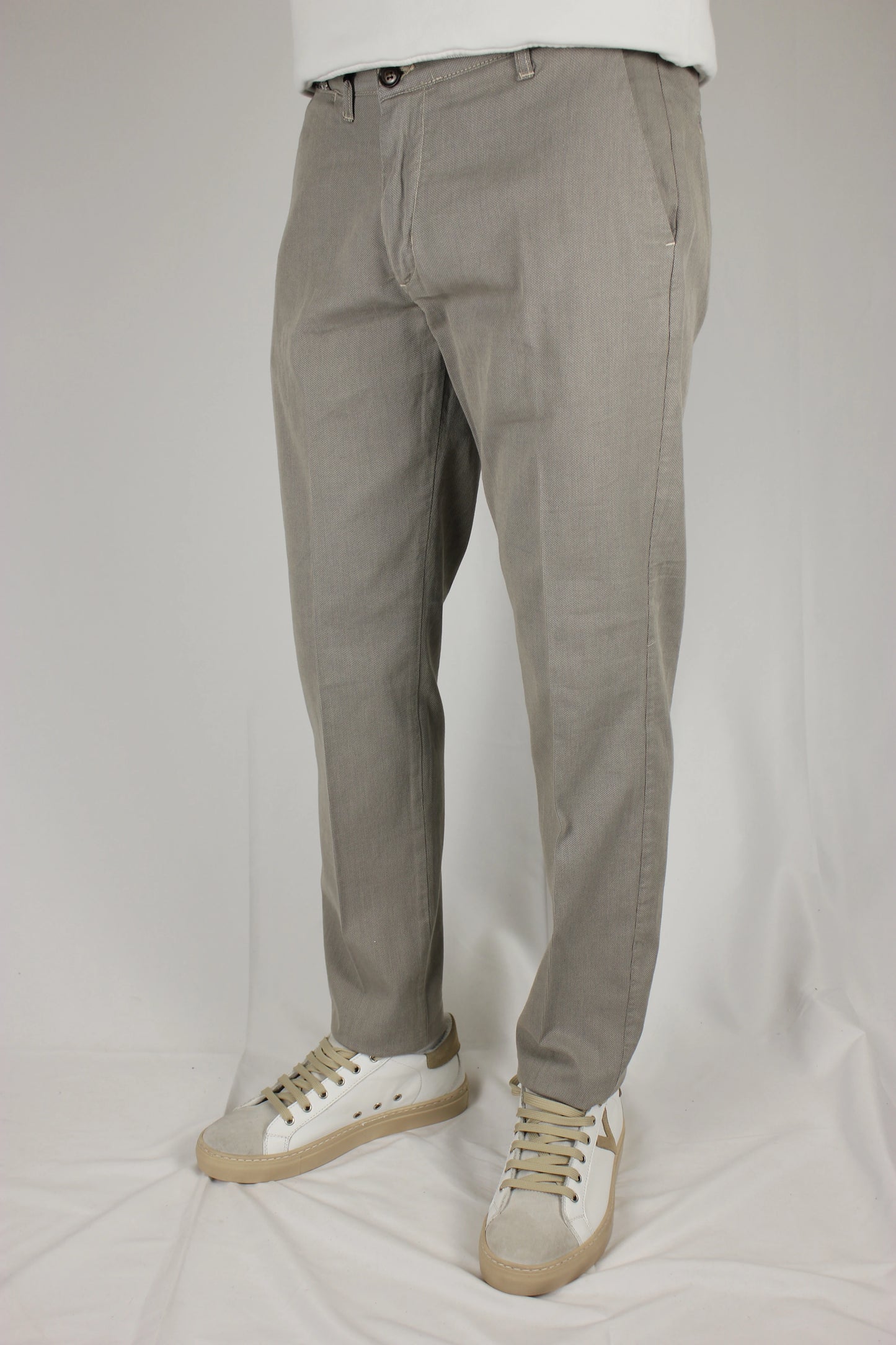 Pantalone cotone tinto in filo beige Seipuntozerostore - Seipuntozerostore
