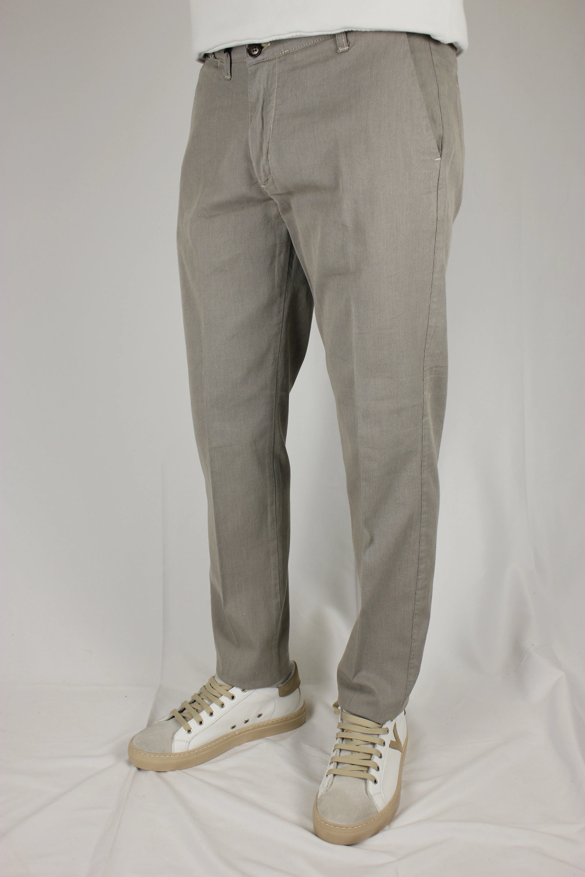 Pantalone cotone tinto in filo beige Seipuntozerostore - Seipuntozerostore