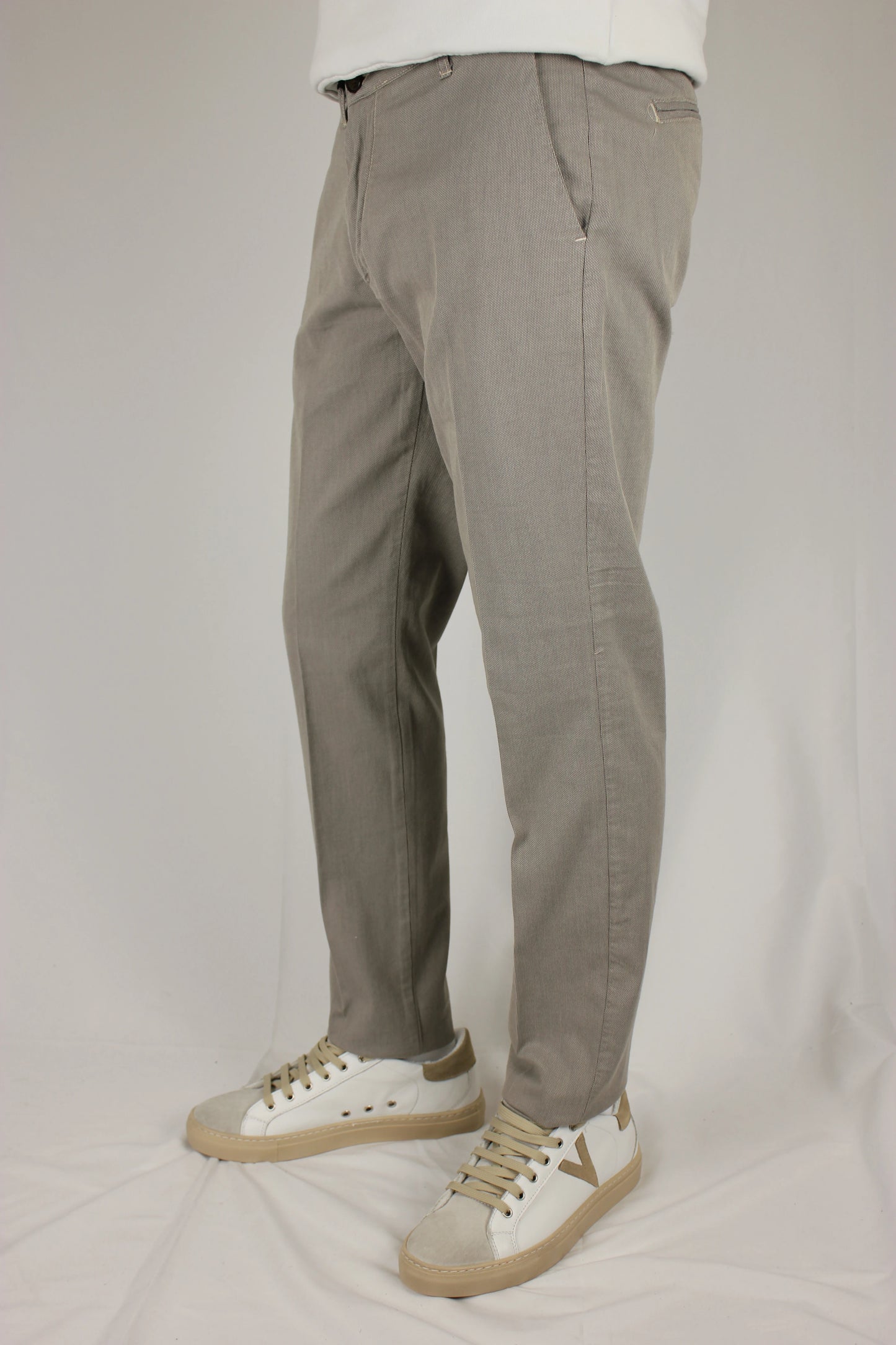 Pantalone cotone tinto in filo beige Seipuntozerostore - Seipuntozerostore