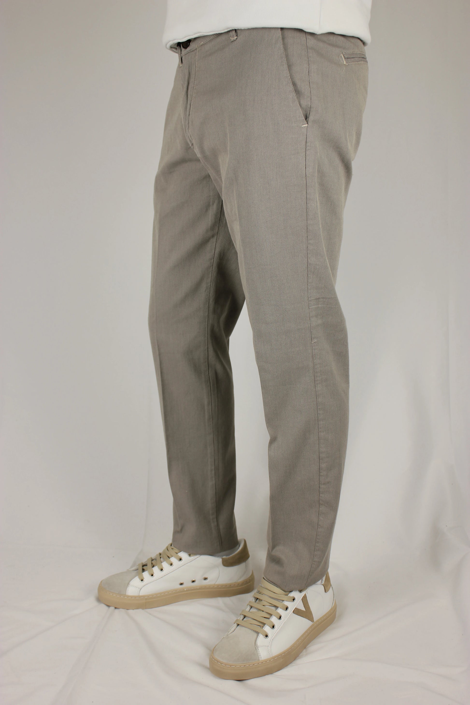 Pantalone cotone tinto in filo beige Seipuntozerostore - Seipuntozerostore